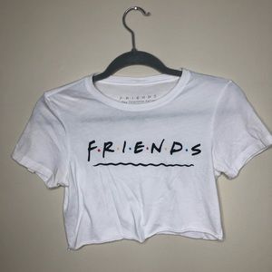 Friends White Crop Top